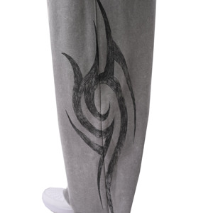 Custom Logo Breathable Anti-Wrinkle 100% Cotton Loose Fit Straight Leg Sweatpants with Drawstring Closure Side <b>Strips</b> for Men - Product Image 5