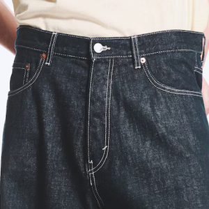 Unisex Baggy <b>Wide</b> <b>Leg</b> Solid Washed Mid Black Denim <b>Jeans</b> Loose Fit Casual Breathable Quick Dry Cotton Pants Wholesale Bulk - Product Image 3