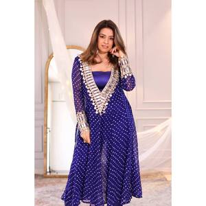 Ensemble haut-bas et dupatta en mousseline de soie pour soirée, design élégant - Product Image 6