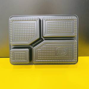 Contenedor de Alimentos Desechable de Plástico con 4 Compartimentos y Tapa, Color Negro, para Llevar, Superventas 2026, Fabricado en Vietnam - Product Image 6