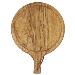 Tabla para Servir Pizza Hecha a Mano de Madera de Acacia con Acabado Liso, Plato de Madera Resistente para Cortar y Presentar Pizza - Product Image 3