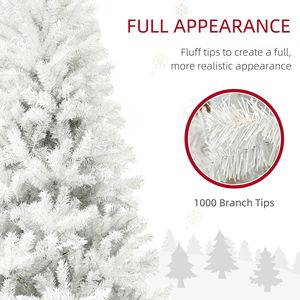 Albero di Natale Artificiale Non Illuminato Alto 1,8 m con 1000 Punte di Rami, Base in Acciaio ad Apertura Automatica per Decorazioni Natalizie Casa e Ufficio - Product Image 6