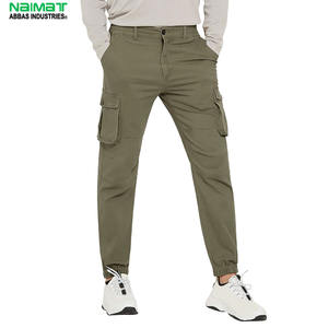 Pantalones Cargo Deportivos para Hombre, Corte Slim, Impermeables, Transpirables, Color Verde Oliva, Múltiples Bolsillos, Cintura Elástica de Algodón, Moda para Exteriores - Product Image 1