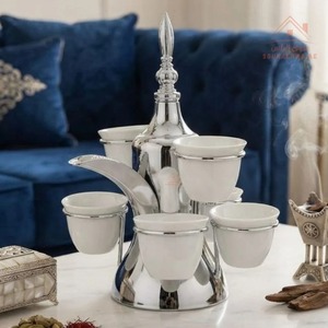 Traditional Arabic Dallah Coffee Pot With Long Spout And Covered Lid - Product Image 6