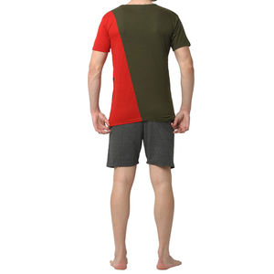Conjunto Deportivo Informal Estilo Urbano, Ligero, Personalizado, en Grandes Cantidades, Camiseta con Bloques de Color para Hombre, Pantalones Cortos con Cintura Elástica - Product Image 3