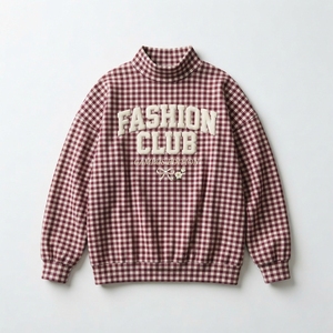 เสื้อสเวตเตอร์คอเต่าลายสก๊อตสไตล์ลำลองสำหรับผู้หญิง แขนยาว ลายตาราง พิมพ์ลายตัวอักษร เหมาะสำหรับใส่ในฤดูใบไม้ร่วง - Product Image 5