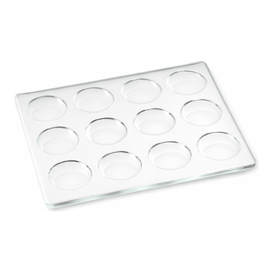 Microplaca de vidrio de 12 orificios para placas de ensayo, con pozos de 14 mm para condensación y sedimentación - Product Image 1