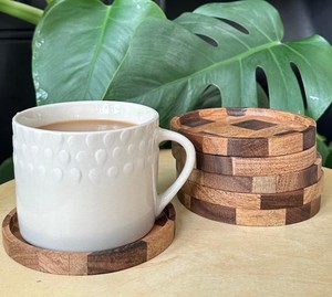 Posavasos de Madera Personalizados con Logotipo Impreso, Regalo Promocional Premium para Cafetería, Oficina, Restaurante, Colección Elegante - Product Image 1