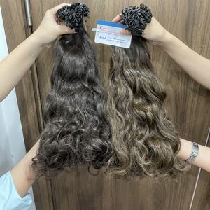 ARTÍCULO POPULAR Proveedor de extensiones de cabello con punta plana, queratina, texturas onduladas naturales, colores mixtos piano, doble capa, de 8 a 32 pulgadas - Product Image 3