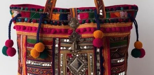 Boho Chic Sustainable Block Printed Customizable Pouch for Summer Holidays Hand-<b>Stitched</b> Detail Packaging Bag 20 Years - Product Image 4