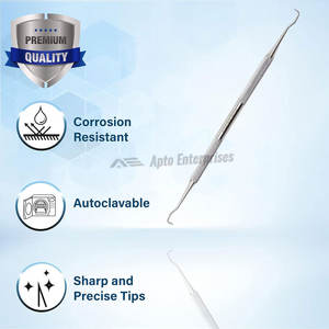 Instrumento Dental Manual de Acero Inoxidable de Doble Punta U30/33, Raspador Periodontal Anterior y Posterior Tipo Espada de Mordeón - Product Image 4