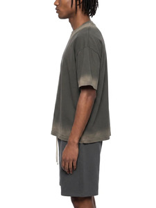 เสื้อยืดลายมัดย้อมทรงโอเวอร์ไซส์ เสื้อยืดวินเทจฟอกสี เสื้อยืดฟอกสีแบบแอซิดวอช เสื้อยืดสตรีทแวร์ เสื้อยืดโอเวอร์ไซส์ผ้าฝ้าย เสื้อยืดยูนิเซ็กส์ - Product Image 3