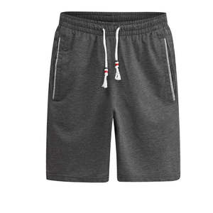 กางเกงขาสั้นลำลองผู้ชายสไตล์วินเทจขาดๆ ผ้าฝ้าย 100% แห้งเร็ว ใส่สบาย เอวกลาง มีเชือกผูก ทรงหลวม - Product Image 1