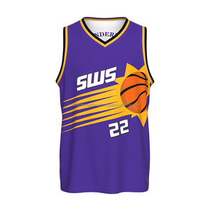 Vente en gros d'uniformes réversibles de chemise de basket-ball d'équipe vêtements de basket-ball personnalisés respirant adultes maillot de basket-ball unisexe - Product Image 5