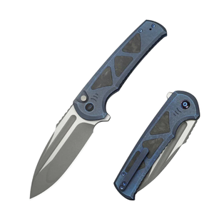 Couteaux pliants avec manche en aluminium vert, lame en acier inoxydable, design portable de poche pour la randonnée, le camping et les tâches quotidiennes - Product Image 1
