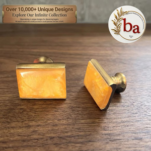 Tirador Cuadrado de Resina Ámbar Moderno para Cajones, Cómodas, Armarios, Gimnasios, Uso en Exteriores y Almacenes - Product Image 1