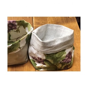 Customizable Digital Printed Woven <b>Basket</b> With Handle Organic Cotton <b>Bread</b> Baguette Fresh Storage Box GOTS Approved Organizer - Product Image 1