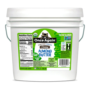 Mantequilla de Almendras de Alta Calidad en Cubeta de 9 lb, Suave, Ligeramente Tostada, Sin Sal, Sin Azúcar - Product Image 1