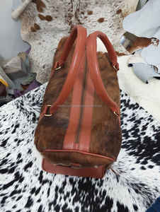 Sac de voyage en cuir véritable sur mesure OEM avec poils, organisateur de cabine suspendu grande capacité LHDB-0058 - Product Image 5