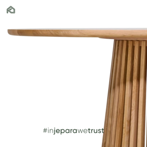 Ensemble de table à manger ronde moderne en bois massif de luxe, 4 places, meubles de salle à manger écologiques - Product Image 5