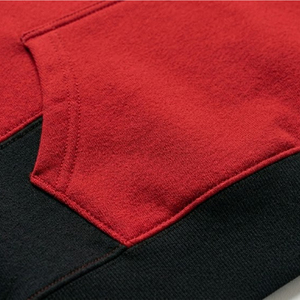 เสื้อฮู้ดแขนยาวผ้าฟลีซปักลายเชนิลล์สีแดงและสีดำ ชุดนักกีฬามหาวิทยาลัยกรีก ผ้าฝ้าย 100% เสื้อฮู้ดลำลองสำหรับฤดูใบไม้ร่วงและฤดูหนาว - Product Image 4