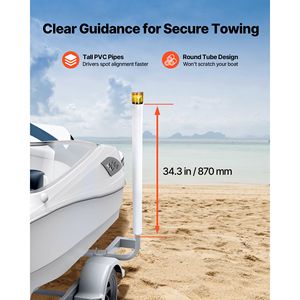 Postes guía para remolques de barcos con 46 luces LED, 2 unidades, de acero de alta dureza, ajustables y anchos, para remolques - Product Image 6