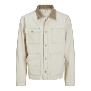 เสื้อแจ็คเก็ตยีนส์ผู้ชาย Oemr รุ่น Winter  ตกแต่งด้วยหนังและผ้าเดนิม  คอเสื้อถักโครเชต์  พร้อมซิป  มีไซส์ใหญ่พิเศษสำหรับขาย - Product Image 1