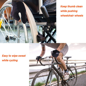 Guantes de Ciclismo de Montaña Acolchados sin Dedos para Hombres, Mujeres y Niños, para Gimnasio, con Pulgar Completo, Medios Dedos, Impermeables, Antideslizantes y Transpirables - Product Image 5