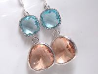 Boucles d'oreilles vintage en argent sterling bleu aquamarine scintillantes pour femme - Cadeau de mariage et de fête