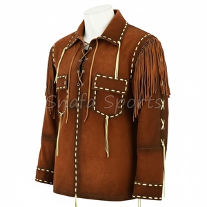 Chaqueta de Cuero Occidental de Alta Calidad con Diseño Personalizado OEM, Chaqueta Casual de Motociclista, Chaqueta Sólida con Cierre para Vaquera - Product Image 3