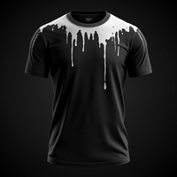 T-shirt formel pour homme en maille polyester/coton, style décontracté, imprimé sérigraphié, design uni, anti-plis, écologique, OEM/ODM