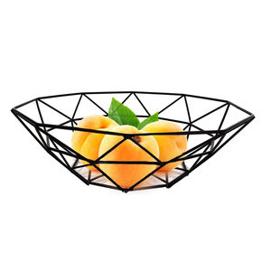Corbeille à fruits moderne en fil métallique, panier à fruits en fer forgé pour comptoir de cuisine, centre de table, décoration intérieure et rangement - Product Image 1