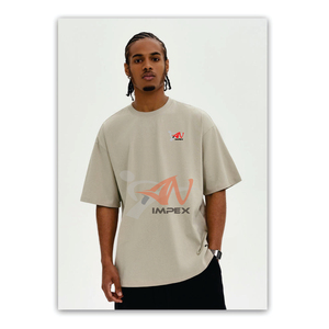 T-shirt pour homme, nouvelle collection printemps-été 2024, couleur assortie FOG, t-shirt en coton ample pour homme - Product Image 2