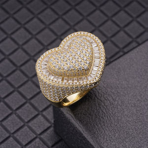 Anillo de Eternidad con Zirconia en Forma de Corazón, Oro Sólido de 18K, Bañado en Rodio, Engaste de Puntas, Certificado IGI, Joyería de Lujo Unisex, Regalo - Product Image 3