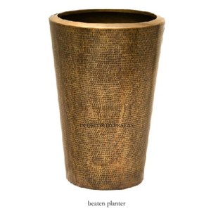Pots de fleurs modernes en métal avec motif géométrique, finition argent, bronze, noir, jardinières de bureau intérieures, style minimaliste - Product Image 3