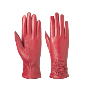 Gants longs en cuir de mouton véritable pour femme, pour la conduite et les soirées en extérieur, importés - Product Image 1
