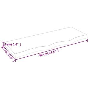 ชั้นวางของติดผนังไม้โอ๊คสีน้ำตาลอ่อน 31.5x11.8x0.8 นิ้ว - Product Image 5