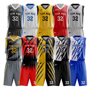 Camiseta de Baloncesto Personalizada de Nuevo Estilo para Hombre, Negra y Roja, sin Mangas, Cuello en V, de Malla de Secado Rápido, Conjunto Completo con Impresión por Transferencia Térmica - Product Image 1