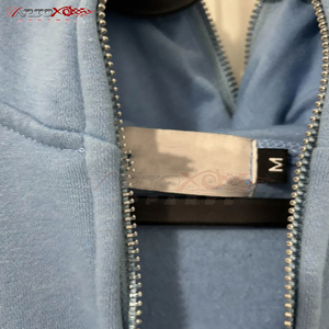 Sweat à capuche zippé décontracté pour femme, coupe ajustée, confortable, bleu ciel, respirant, avec cordon de serrage, 100 % coton molletonné, hiver automne - Product Image 4
