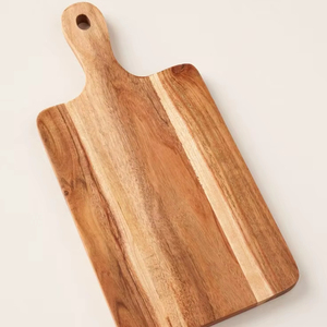 Tabla de cortar y servir de bambú hecha a mano, ecológica, de 1.5 cm de grosor, apta para lavavajillas, con asa para cocina, para platos de queso - Product Image 1
