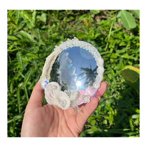 Handmade Oval Mother of Pearl Shell Folk Art Eco-Friendly Wall <b>Mirror</b> Decor From Ho Chi Minh City Vietnam - Product Image 4