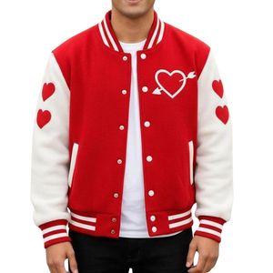 Blouson universitaire personnalisé pour couple, style streetwear, en polaire, brodé, unisexe, vente en gros, fabricant OEM - Product Image 2