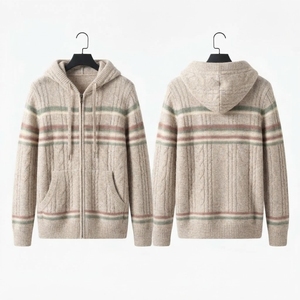 Custom Printed Knitted Jersey <b>Fabric</b> Men's Winter Hoodie Blank Wholesale Heavyweight Cotton Drop Shoulder Regular Sweatshirts - Product Image 4