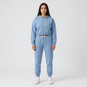 Servicio OEM Totalmente Personalizado, Chándal Unisex Sólido, 100% Algodón, para Adolescentes, con Capucha, Cuello con Cremallera, Forro Polar, Premium, Resistente al Viento - Product Image 3