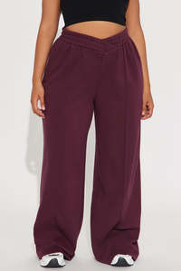 Women’s High Waist Wide Leg Lounge Pants Casual Elastic Waist Straight Leg Trousers for Women Soft Knit Wide Leg Sweatpants - Product Image 2