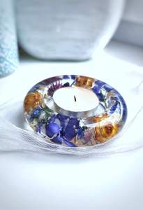 Candle Holder Luxury Teal Blue Resin/Ceramic Taper Stand Wholesale Elegant Wedding <b>Table</b> - Product Image 6