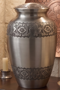 Urne funéraire en aluminium couleur gris antique pour cendres, urne de haute qualité pour cendres humaines, produit le plus vendu, très demandé - Product Image 2