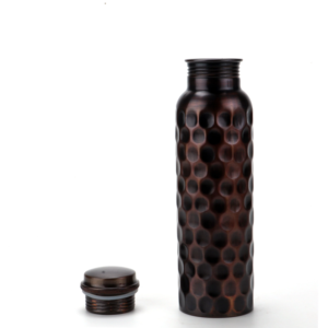 Eco-Friendly Modern American Style Customized Color Pure Plain Metal Copper <b>Bottle</b> with Lids for Drinking Water - Product Image 1