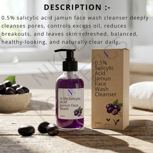 Gel Nettoyant Anti-Acné à l'Acide Salicylique 0,5% et à la Glycérine de Jamun pour le Contrôle du Sébum, Adapté à Tous Types de Peaux, OEM - Product Image 5