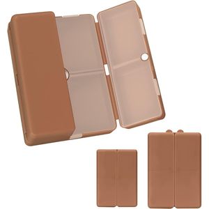 "Pill <b>Storage</b> Cases 2 Pack <b>Folding</b> Pill Organizer 7-Compartment Portable Foldable Pill <b>Box</b> Purse Pocket" - Product Image 1